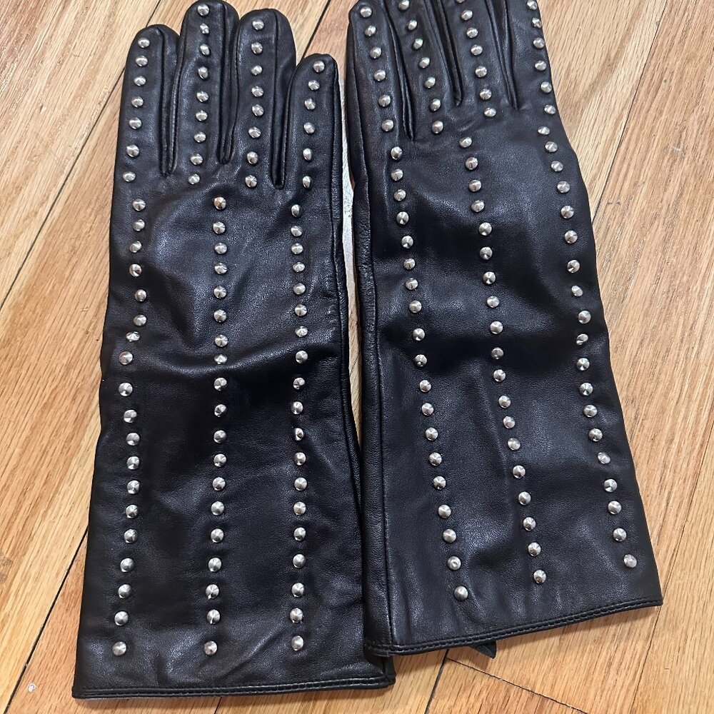 Studded Leather Gloves